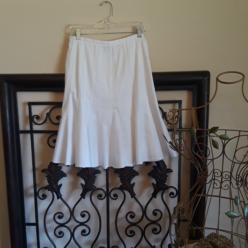 Westbound Skirt, White, Knee-length and super cute